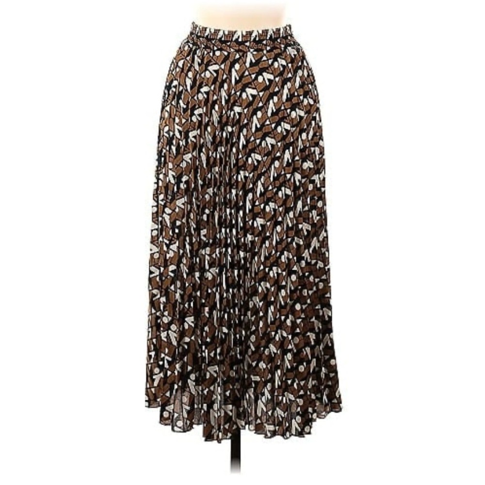Zara Basic Women’s Skirt Midi Extra Small Brown Boho Classic High Rise